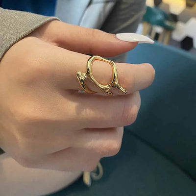 Trendiger Silberfarbener Ring von NiZED als Ring, Streetwear Schmuck und provokantes Accessoire Ansicht 8