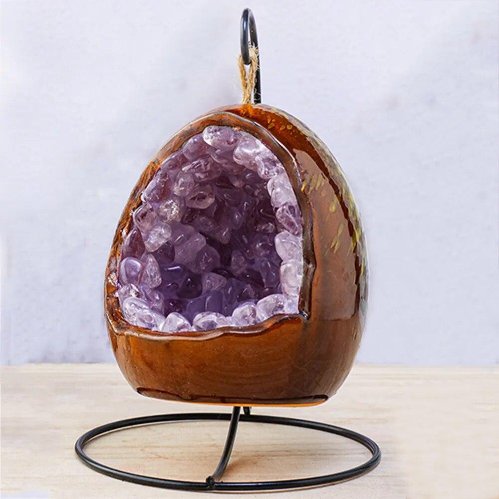Amethyst-Höhlentischlampe
