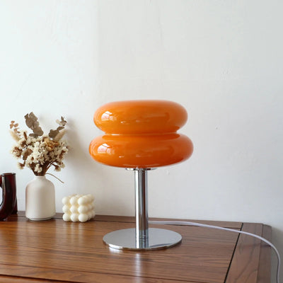 Lava Pop – Glas-Tischlampe mit 3 Lichtfarben