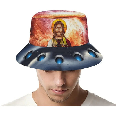 Space UFO Alien Bucket Hat – Unisex NiZED rave techno