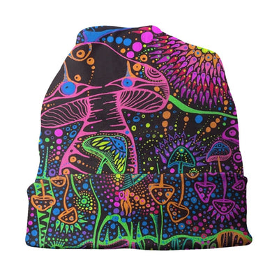 Psychedelic Skull Beanie – Trippy Wintermütze NiZED rave techno