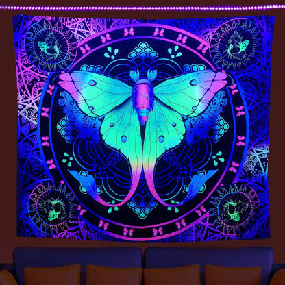 Luminous Tree of Life Psychedelic Mushroom Schwarzlichtposter