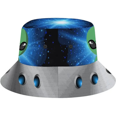 Space UFO Alien Bucket Hat – Unisex NiZED rave techno