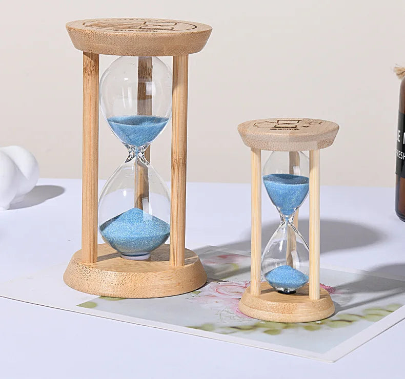 Cosmic Bamboo Glow – Fluorescent Hourglass Timer