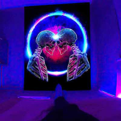 Uvreaktiver Psychedelichippies Schwarzlichtposter - Produktbild 5 - NiZED