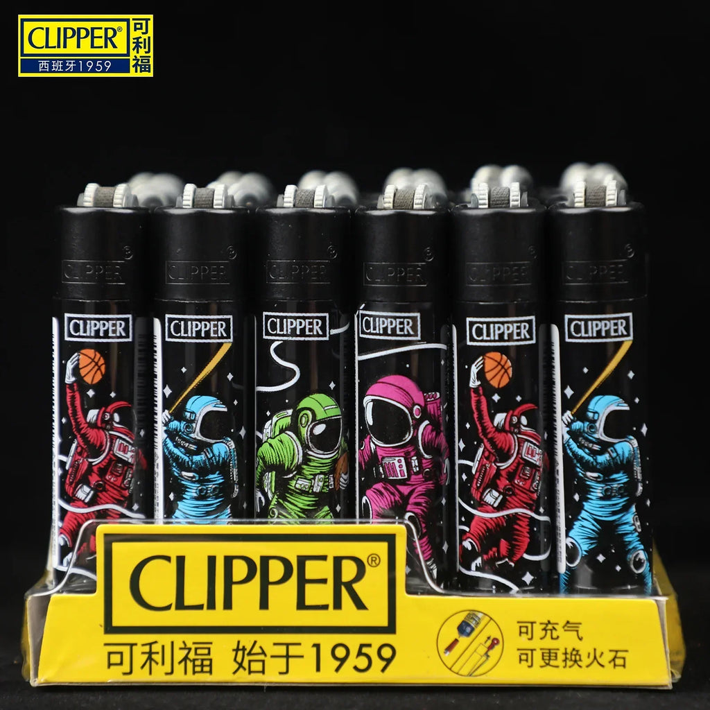 Clipper lighter – Refillable with grinding wheel &amp; design motif