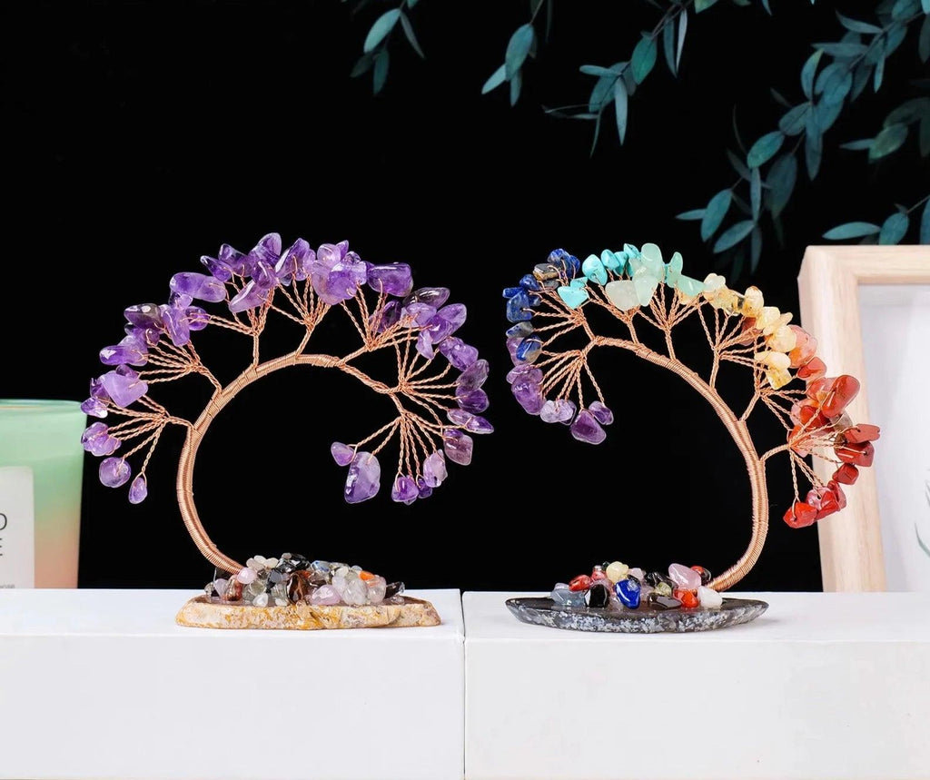 Natürlicher Kristall Glücklicher Baum - Dekoration für Zuhause