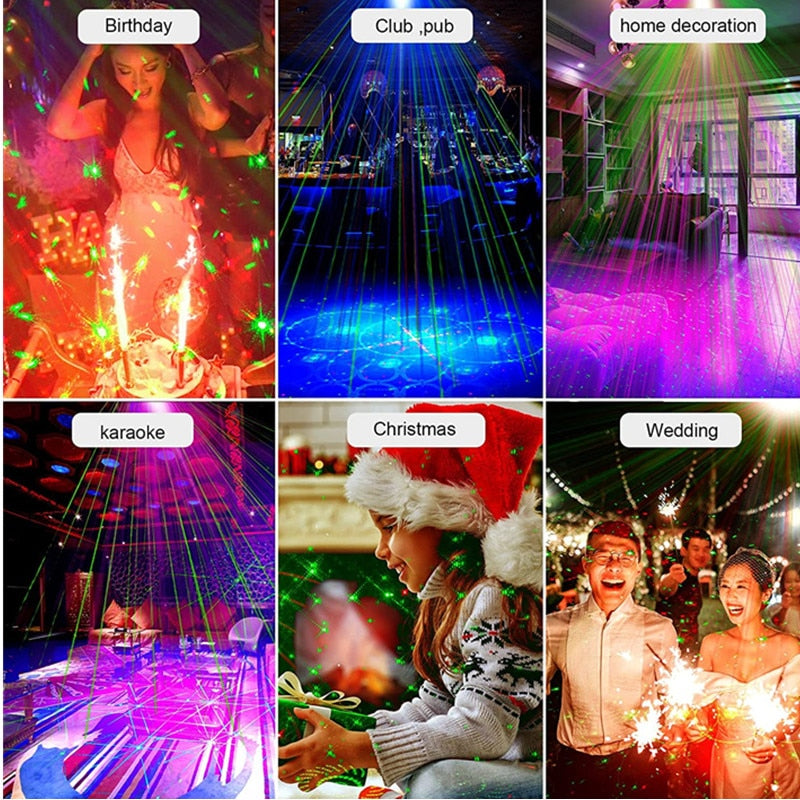 Party-Licht Disco-Projektor mit Soundsteuerung Hausparty Black light UV Edition