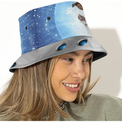 Space UFO Alien Bucket Hat – Unisex NiZED rave techno