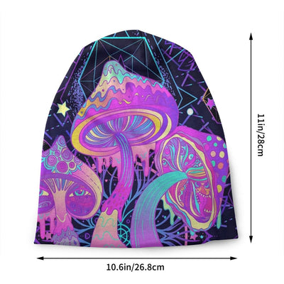 Psychedelic Skull Beanie – Trippy Wintermütze NiZED rave techno