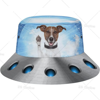 Space UFO Alien Bucket Hat – Unisex NiZED rave techno