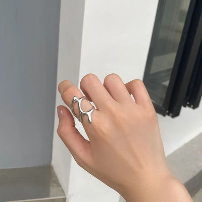 Trendiger Silberfarbener Ring von NiZED als Ring, Streetwear Schmuck und provokantes Accessoire Ansicht 9