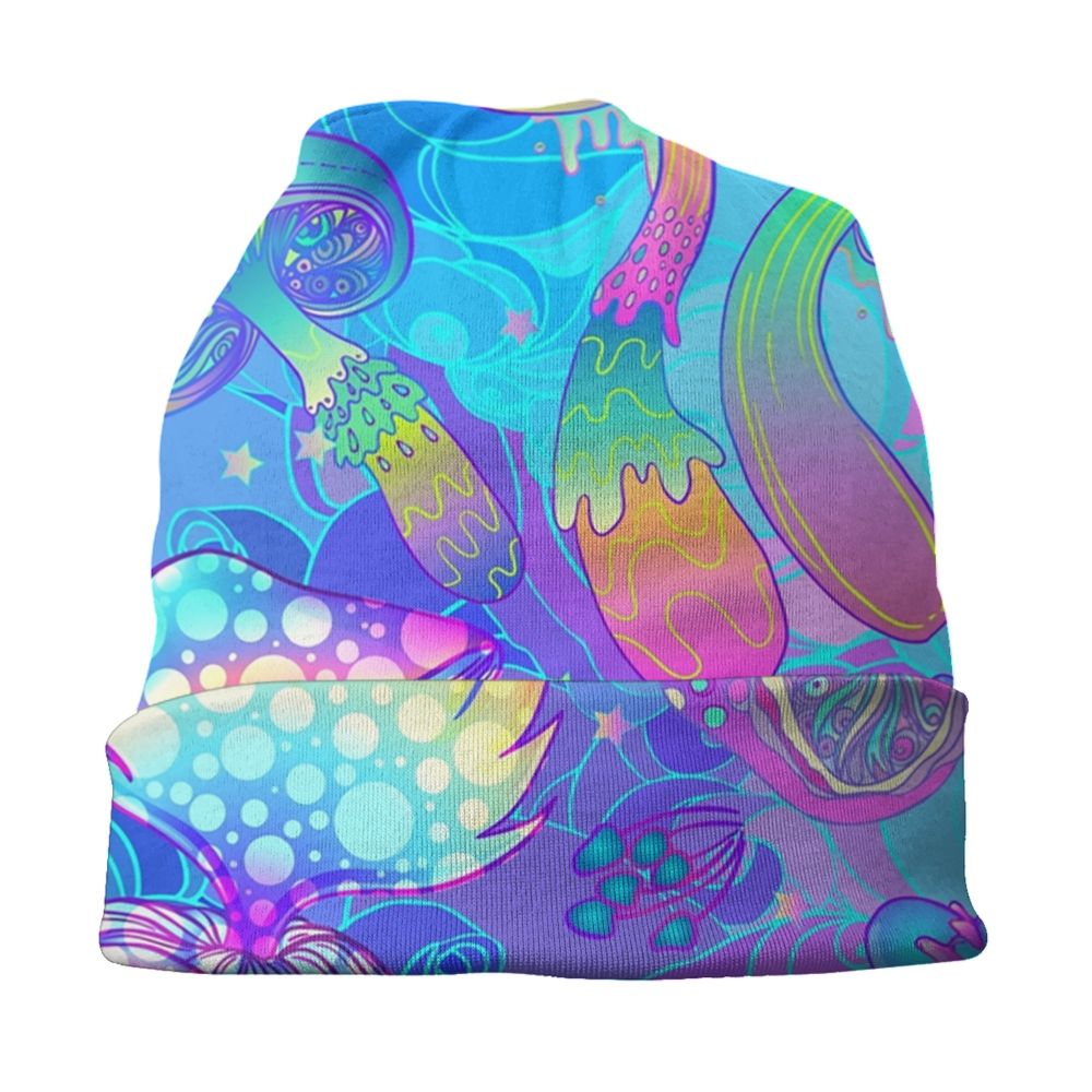Psychedelic Skull Beanie – Trippy Wintermütze