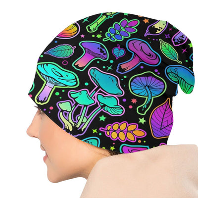 Psychedelic Skull Beanie – Trippy Wintermütze NiZED rave techno