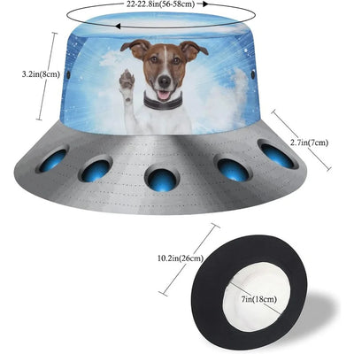 Space UFO Alien Bucket Hat – Unisex NiZED rave techno