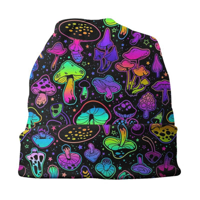 Psychedelic Skull Beanie – Trippy Wintermütze NiZED rave techno