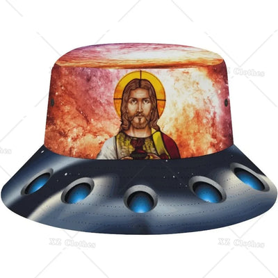 Space UFO Alien Bucket Hat – Unisex NiZED rave techno
