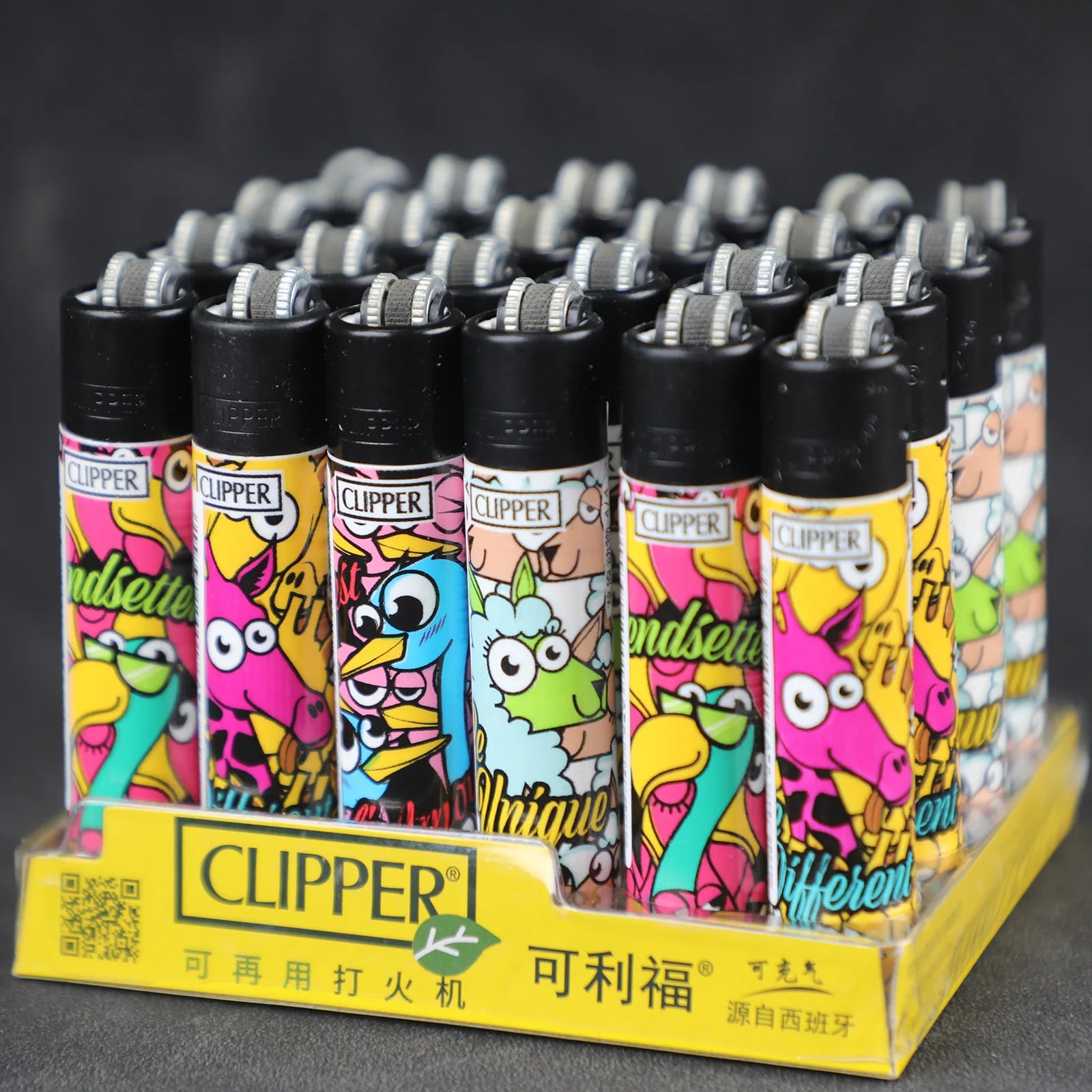 Clipper lighter – Refillable with grinding wheel &amp; design motif