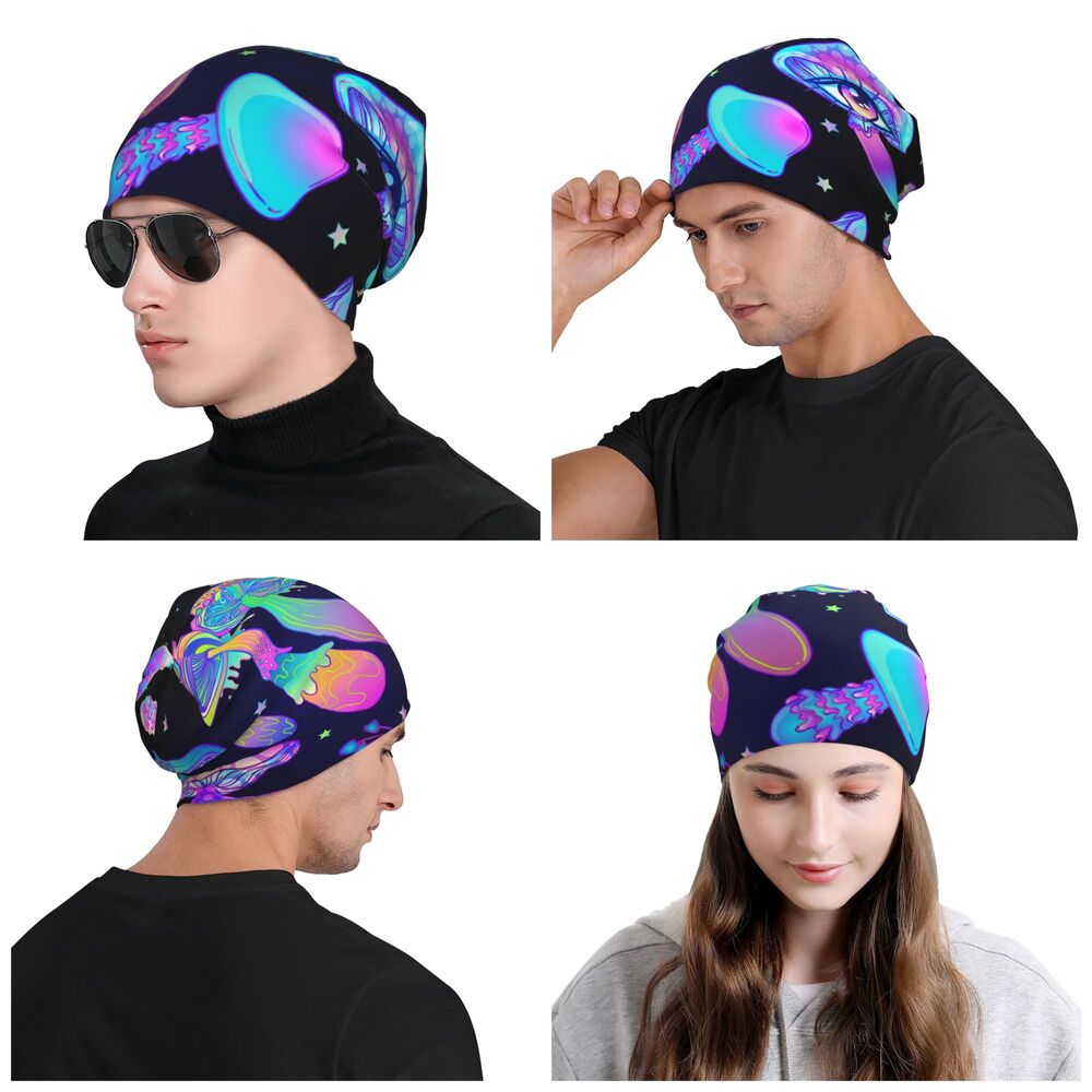 Psychedelic Skull Beanie – Trippy Wintermütze