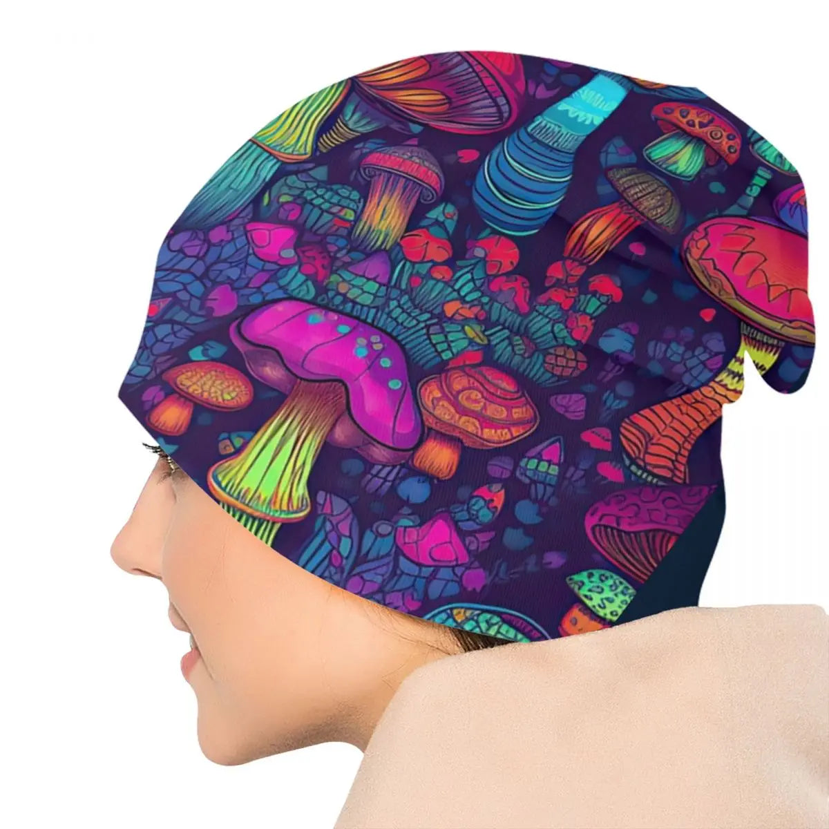 Psychedelic Skull Beanie – Trippy Wintermütze