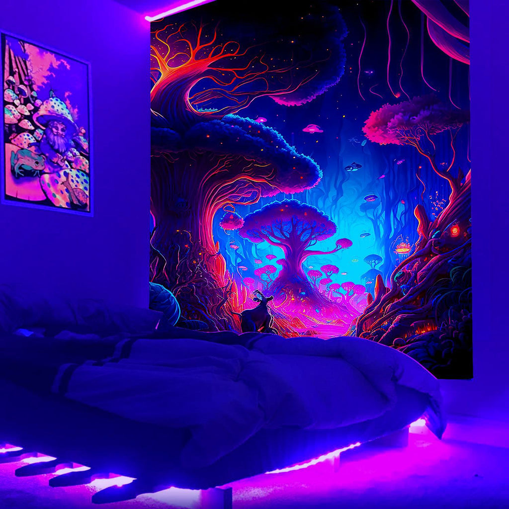 Wildlife flaming Schwarzlichtposter