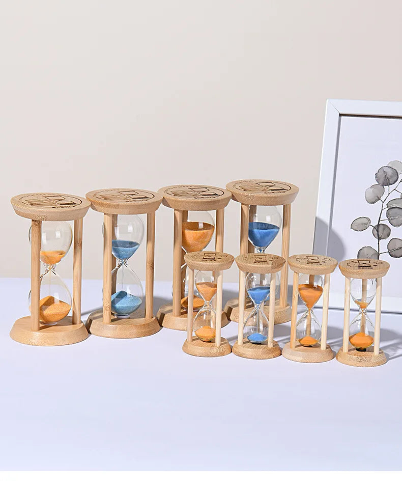 Cosmic Bamboo Glow – Fluorescent Hourglass Timer