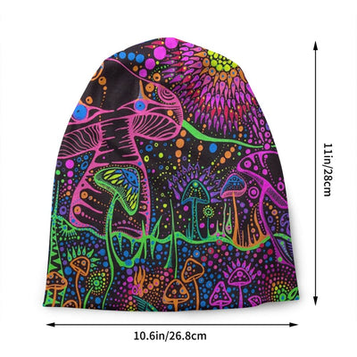 Psychedelic Skull Beanie – Trippy Wintermütze NiZED rave techno