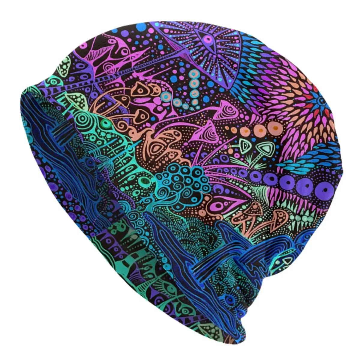 Psychedelic Skull Beanie – Trippy Wintermütze
