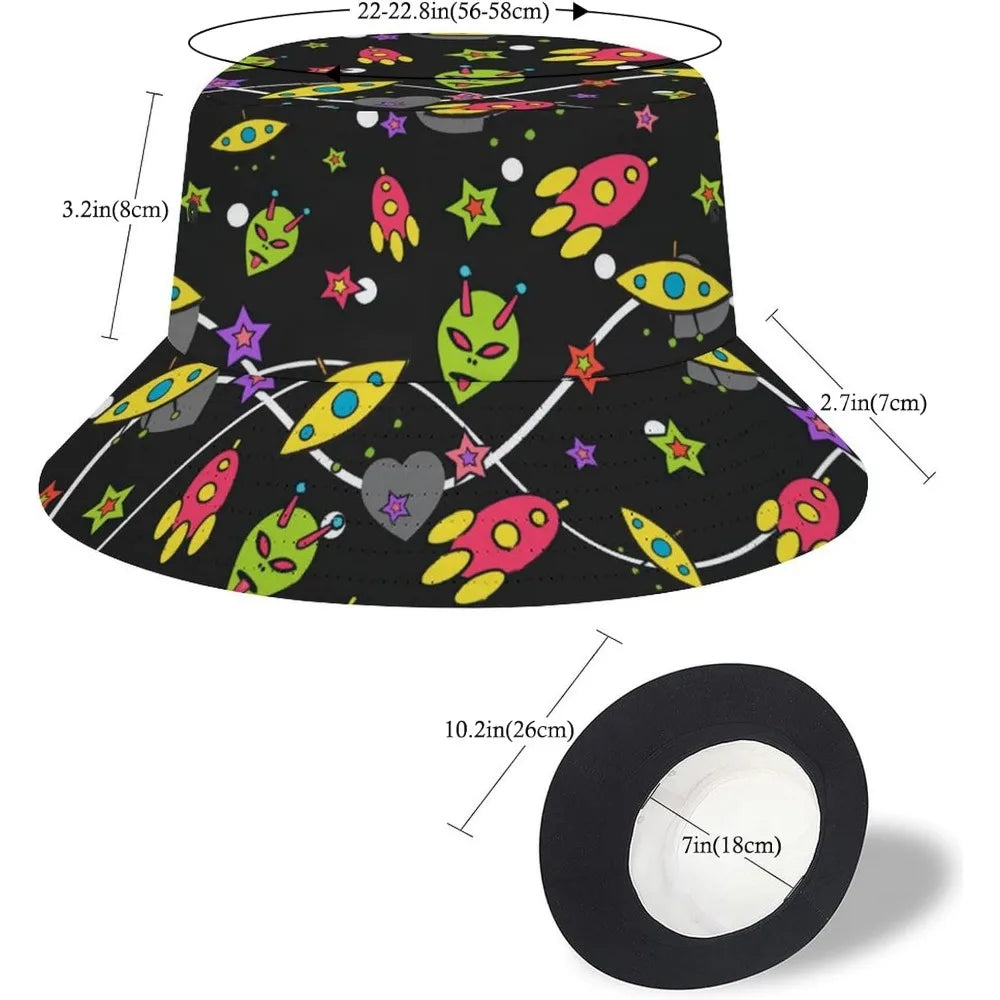 Space UFO Alien Bucket Hat – Unisex