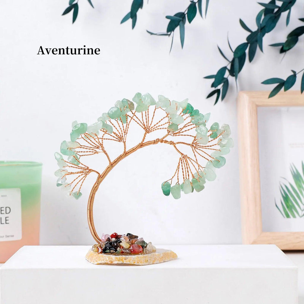 Natürlicher Kristall Glücklicher Baum - Dekoration für Zuhause