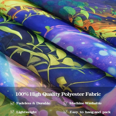 Butterfly Moon UV Schwarzlicht-Wandteppich