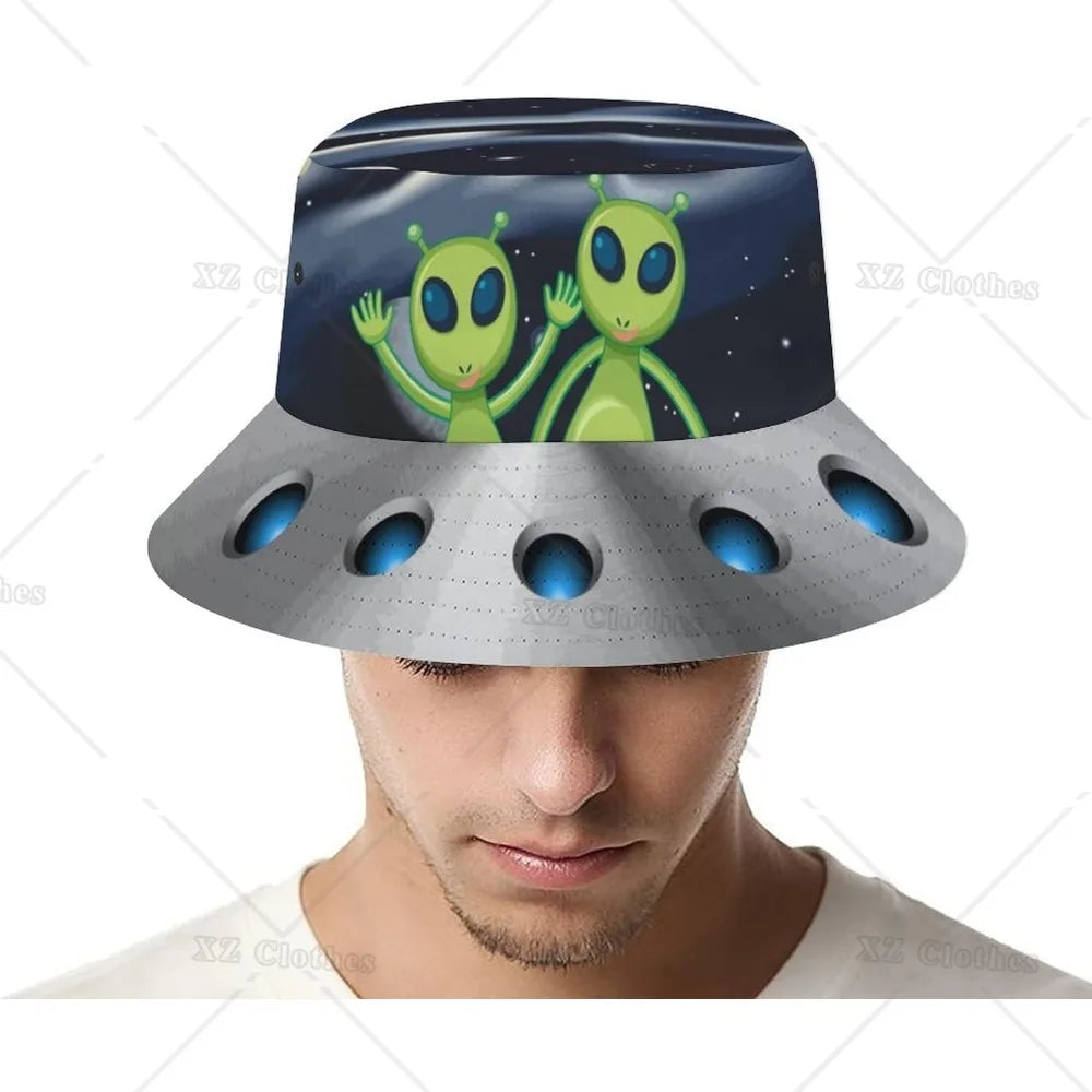 Space UFO Alien Bucket Hat – Unisex