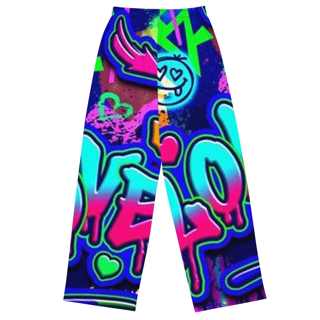 Abstract love Hose mit weiten Beinen - NiZED