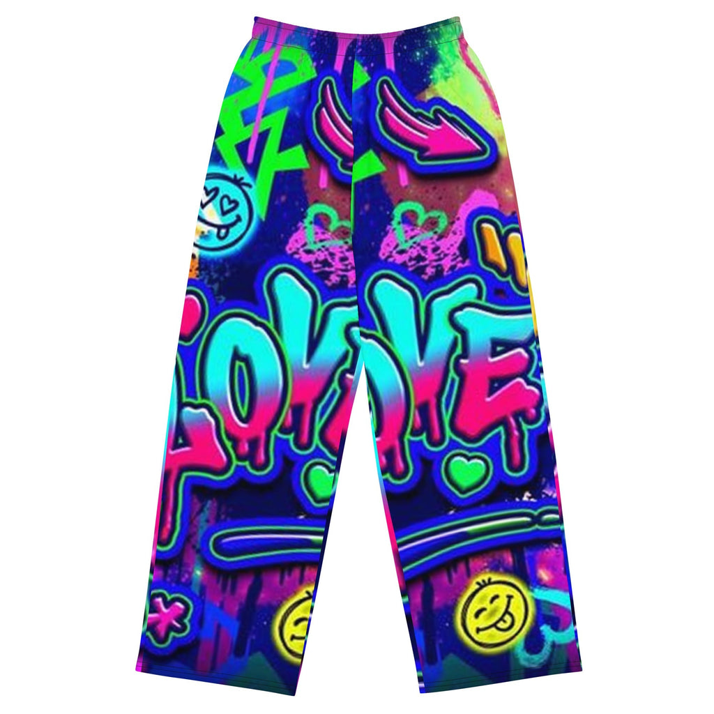 Abstract love Hose mit weiten Beinen - NiZED