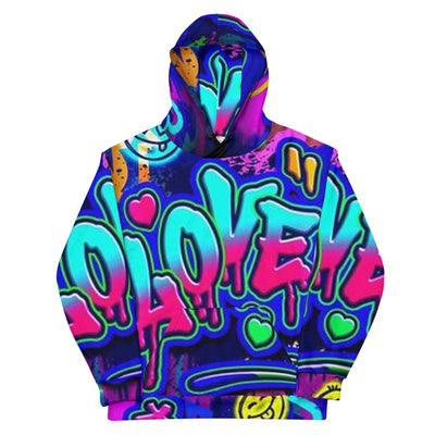 Abstract Love Hoodie von NiZED als unisex Streetwear Hoodie mit abstraktem Graphic Design