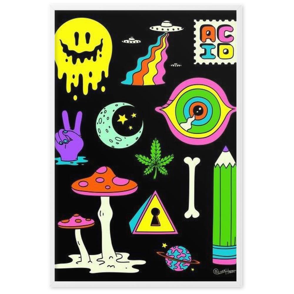 ACID Gerahmtes Poster - NiZED