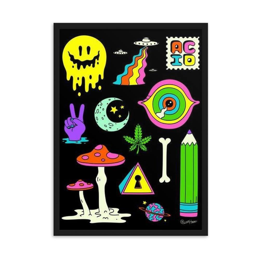 ACID Gerahmtes Poster - NiZED
