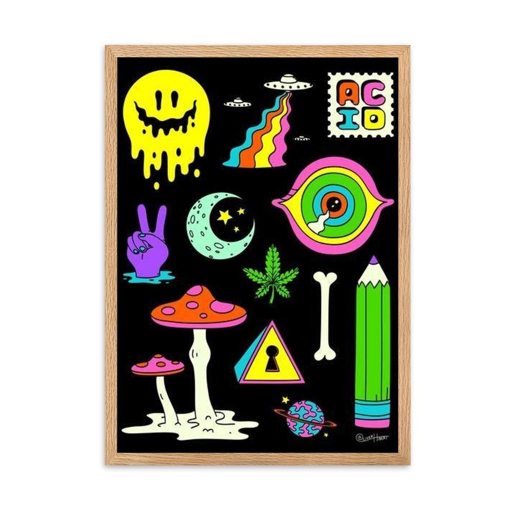 ACID Gerahmtes Poster - NiZED