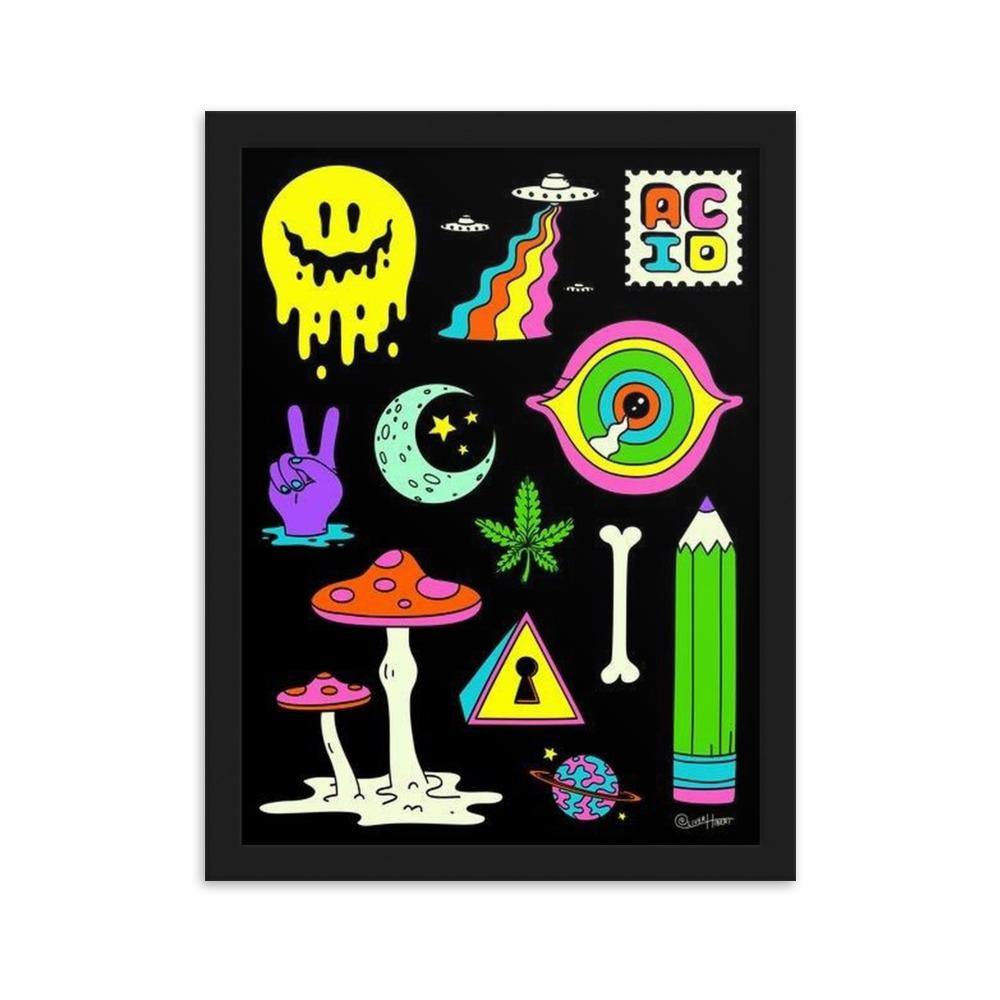 ACID Gerahmtes Poster - NiZED