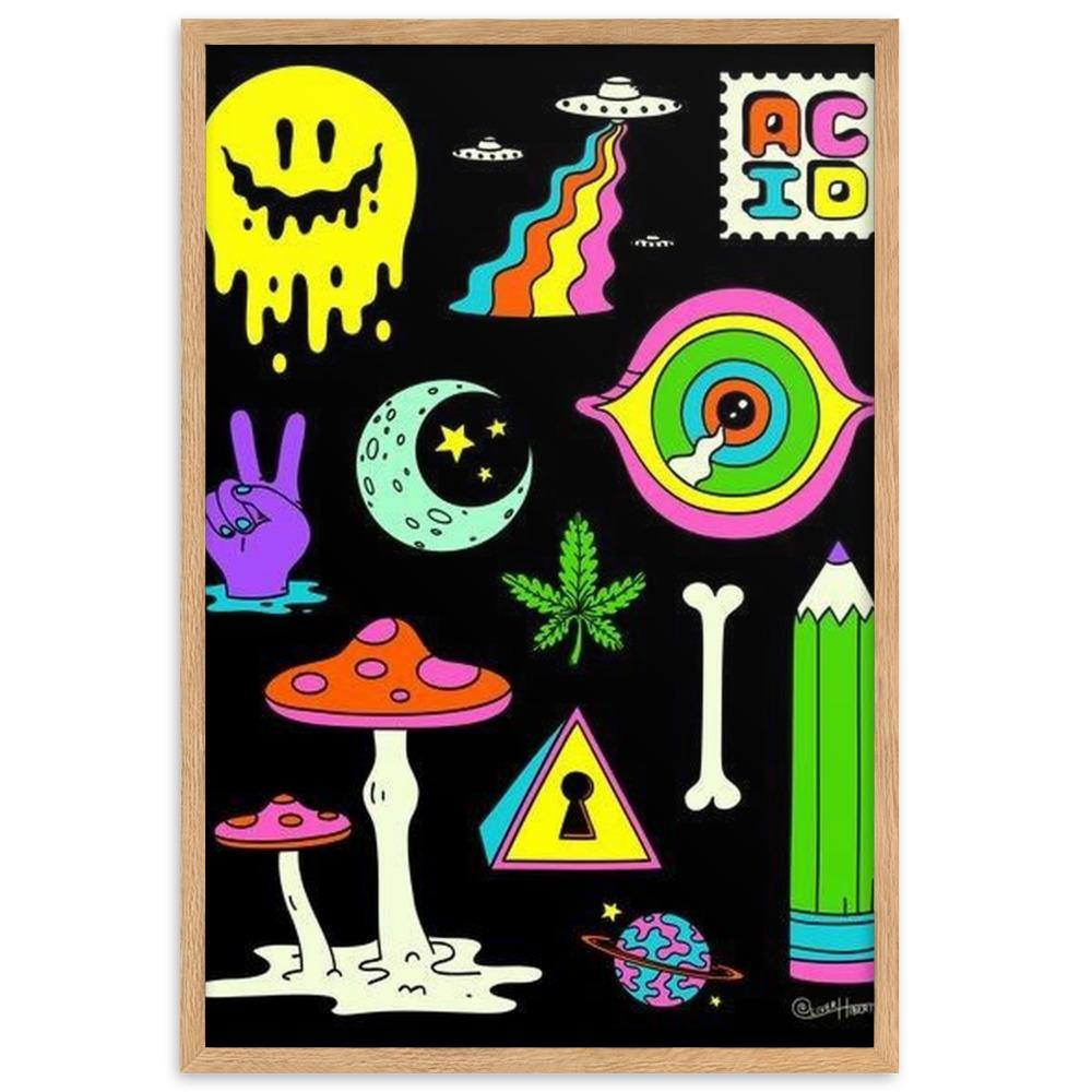 ACID Gerahmtes Poster - NiZED