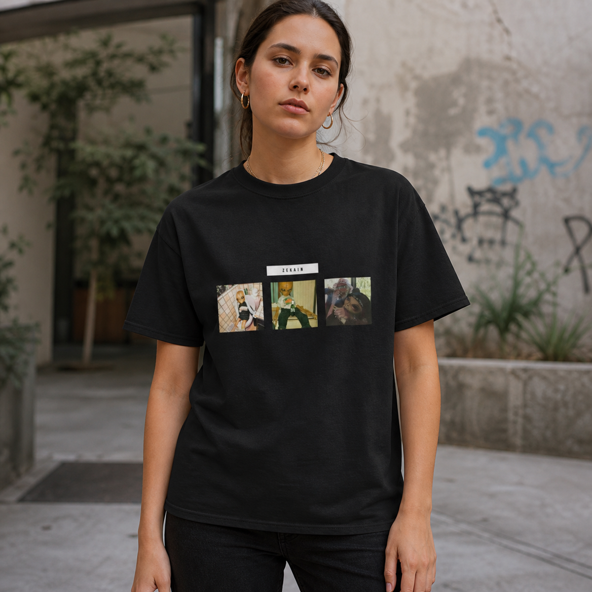 Alien Hangover T-Shirt Damen Frontansicht – KI-generierte Darstellung