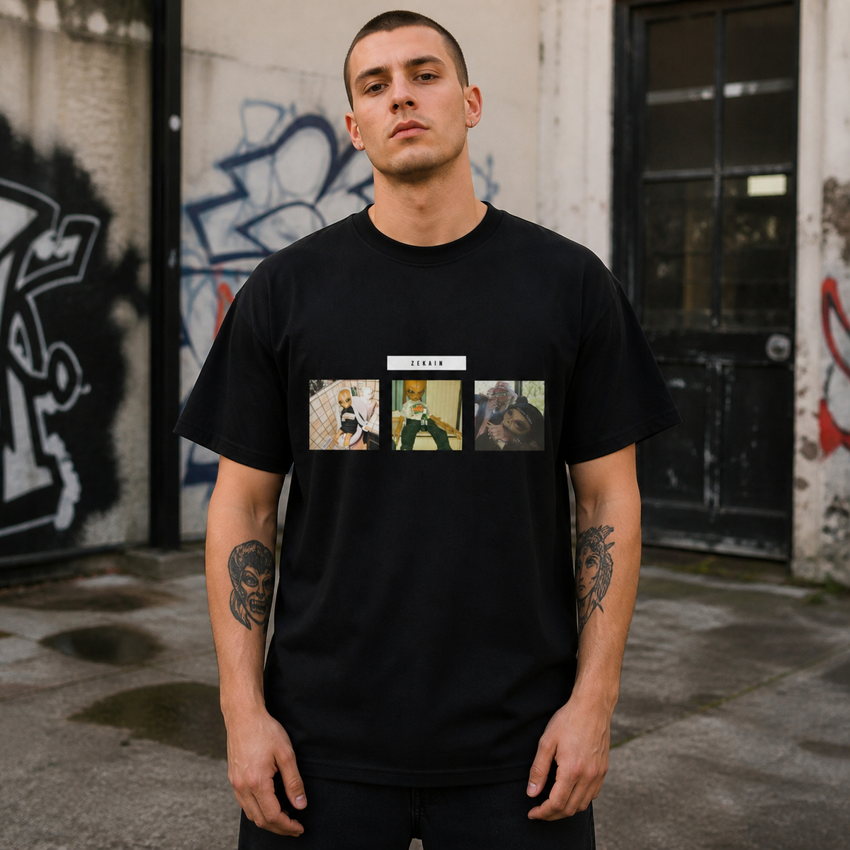 Alien Hangover T-Shirt Herren Frontansicht – KI-generierte Darstellung