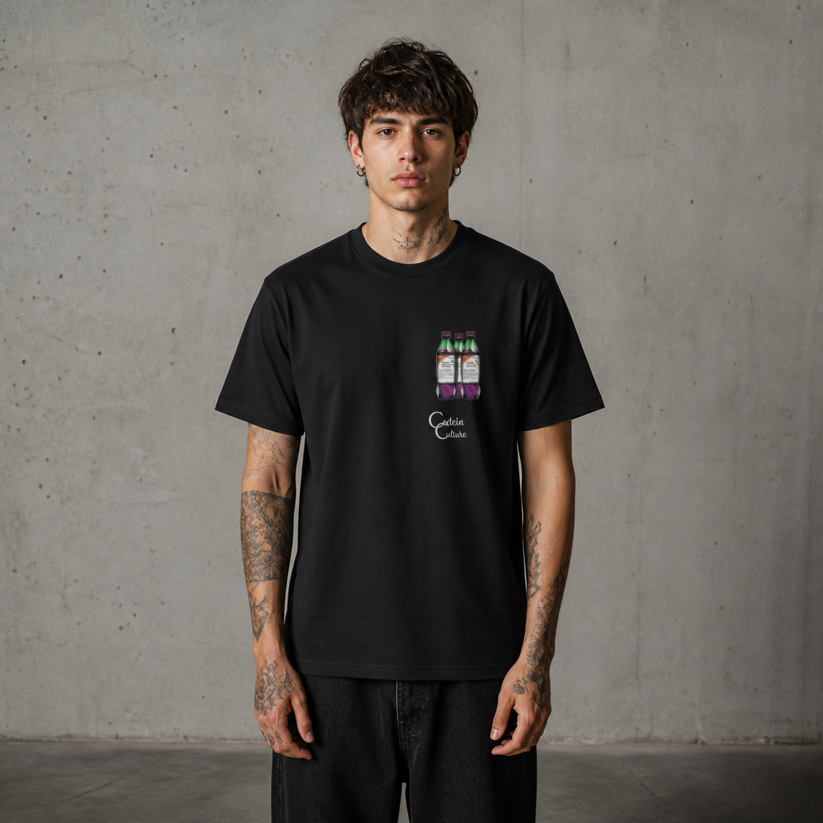 Codein Culture Graphic T-Shirt Design 2 Herren Frontansicht – KI-generierte Darstellung