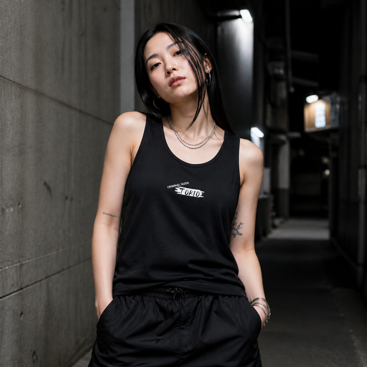 Criminal Tokio Tank-Top Modellansicht - KI-generierte Darstellung