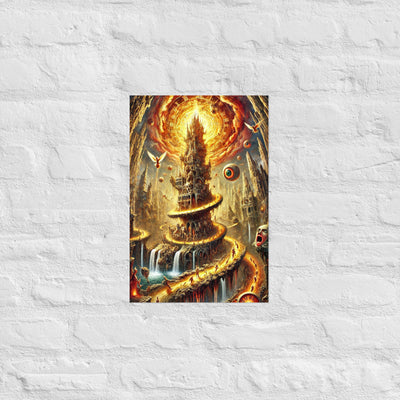 Pandemonium 666 Poster von NiZED als trippy Poster und psychedelische Wanddeko