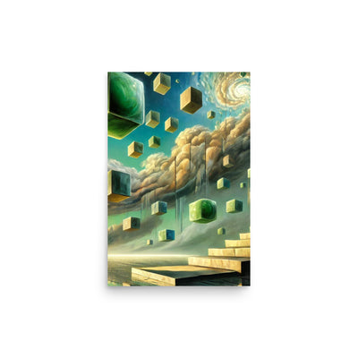 Staircase Unknown Poster von NiZED als trippy Poster und psychedelische Wanddeko