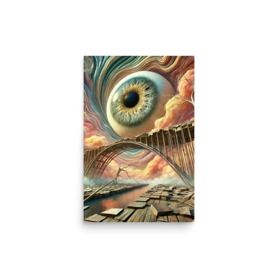 Floating Eye Poster von NiZED als trippy Poster und psychedelische Wanddeko