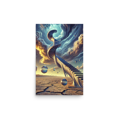 Floating Glass Poster von NiZED als trippy Poster und psychedelische Wanddeko