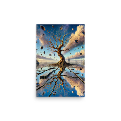 Broken Tree Poster von NiZED als trippy Poster und psychedelische Wanddeko