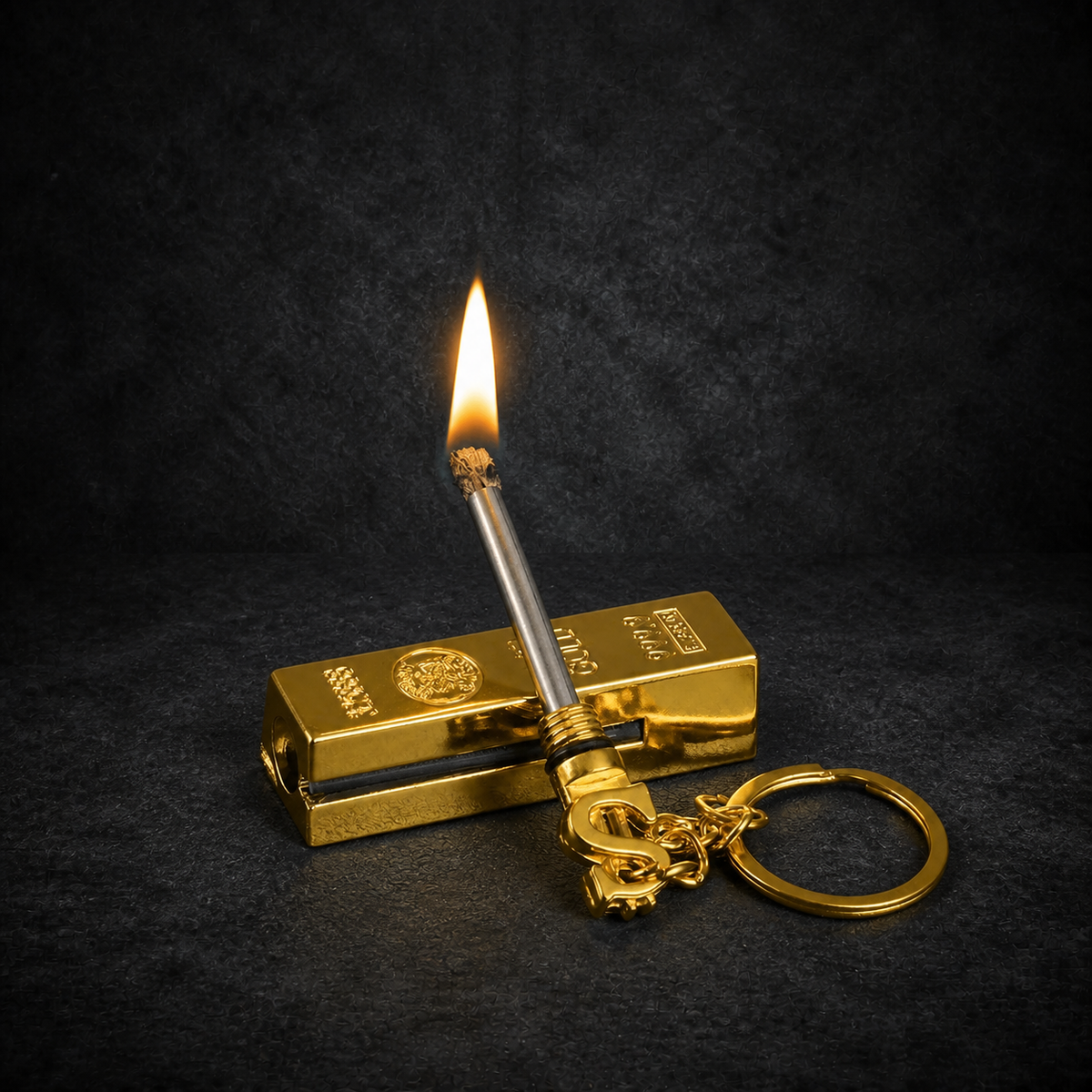 Goldbarrenfeuerzeug – neutrales dunkles NiZED Kollektionscover